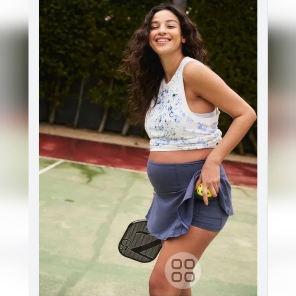 FP Movement X Hatch Love Printed Maternity Tank Color Blue Size M
